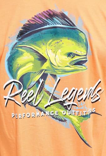 Reel Legends Men's Painted Mahi Graphic Tee + Size + Color + Breathable Cotton + Casual Outfit + Summer Essentials + Ven