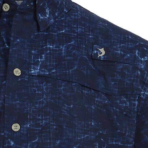 Reel Legends Mens Print Mariner II Short Sleeve Shirt - Stylish Fishing Shirt for Men in Various Sizes and Colors