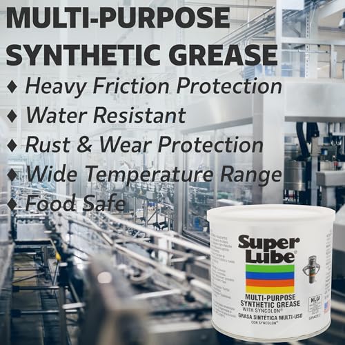 Super Lube 21030 Synthetic Multi-Purpose Grease for Automotive Use, Professional Grade, 3 Oz. Lubricant for Mechanics