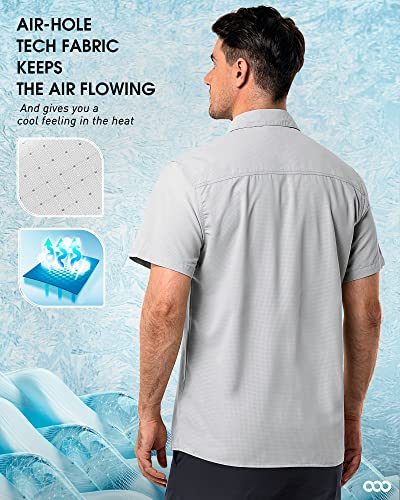 33,000ft Men's UPF 50+ UV Quick Dry Cooling Hiking Shirt for Travel and FishingSun Protection