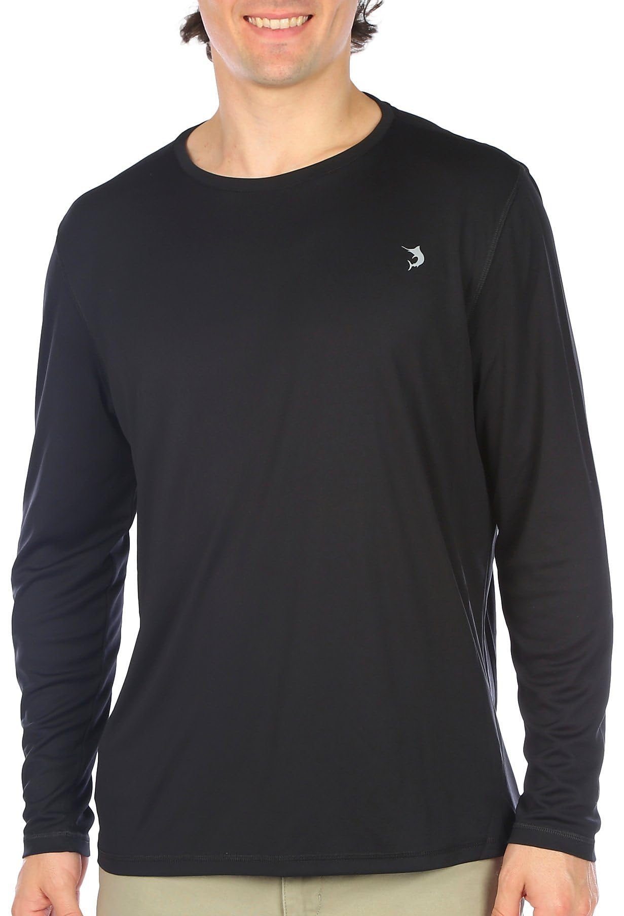 Reel Legends Mens UPF 50+ Sun Protection Solid Reel-Tec Long Sleeve Shirt for Outdoor Activities