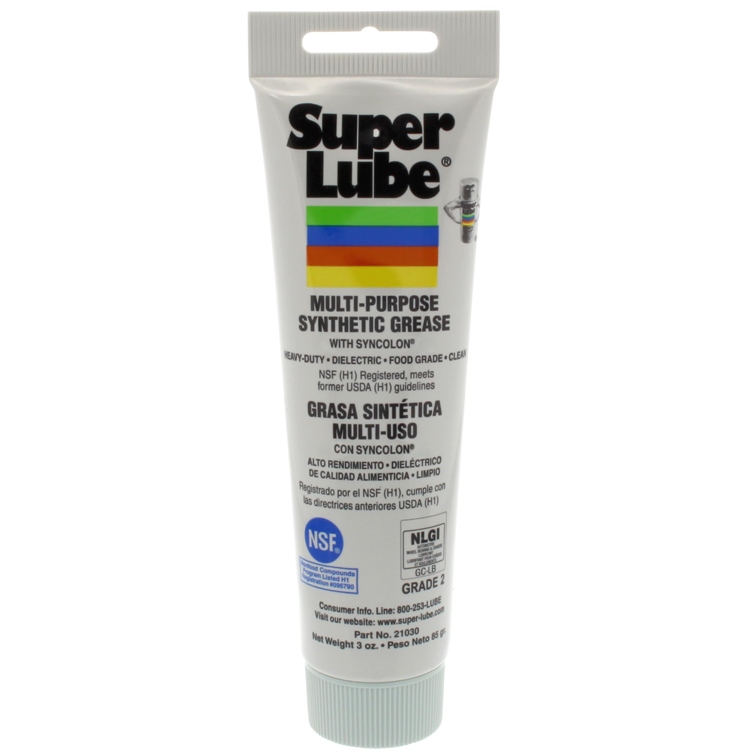Super Lube 21030 Synthetic Multi-Purpose Grease for Automotive Use, Professional Grade, 3 Oz. Lubricant for Mechanics